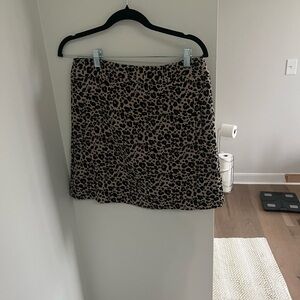 LOFT Leopard Print Mini Skirt